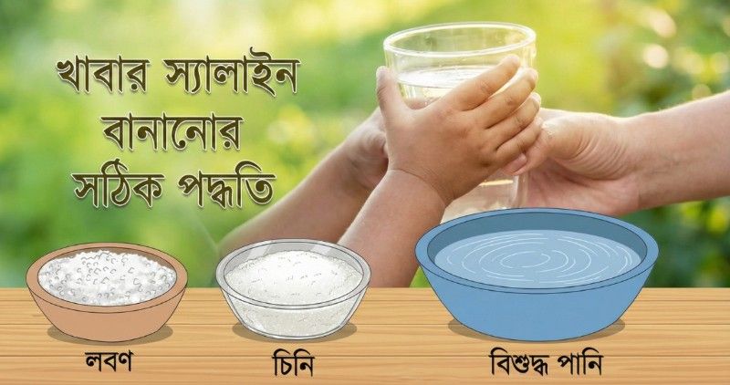 ওরস্যালাইন বানানোর পদ্ধতি