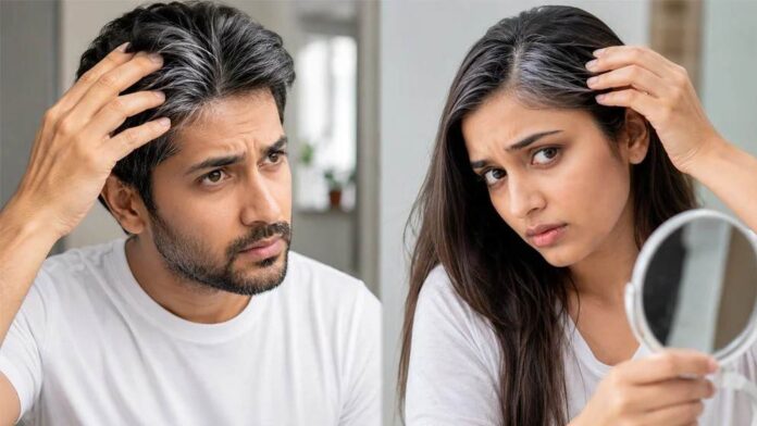 অল্প বয়সে চুল সাদা হওয়া